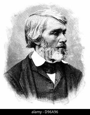 Thomas Carlyle (1795-1881), schottischer Historiker und Essayist. Gravur. Stockfoto