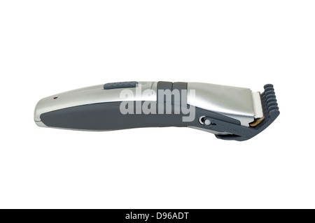 elektrischen Haarschneider isoliert auf weißem Hintergrund Stockfoto