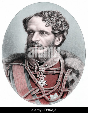 Graf Julius Andrassy (1823-1890) Ungarischer Staatsmann, Verfechter von Kossuth und Kampf um die Unabhängigkeit (1848/49). Im Exil bis 1858; Ministerpräsident von Ungarn 1867. Getönte Lithographie veröffentlicht c 1880. Stockfoto