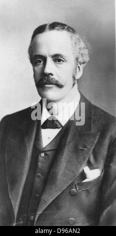 Arthur James Balfour, lst Earl Balfour (1848-1930) Schottischen Konservativen britischen Staatsmann und Philosoph geboren. Premierminister 1902-1905. Balfour Deklaration 1917. Von einem Foto veröffentlicht London c 1890. Stockfoto