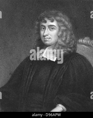 Isaac Barrow (1630-1677) Englischer Mathematiker und Kleriker. Lucasian Professor für Mathematik an der Cambridge 1663, trat 1669 weg für Isaac Newton zu machen. Master des Trinity College, Cambridge, und Gründer der Bibliothek. Gravur. Stockfoto