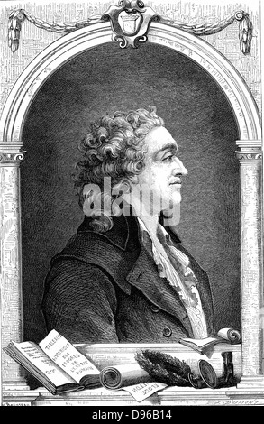 De marie-jean-Antoine-Nicolas Caritat, Marquis de Condorcet (1743-1798) Französische Aufklärung Philosoph und Soziologe. Pädagogische Reform: die Natur des Fortschritts. Holzstich, Paris, 1874 Stockfoto