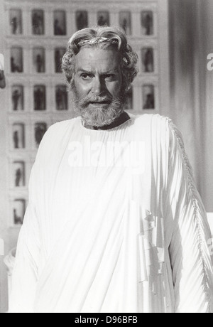 Laurence Olivier (1907-1989), englischer Schauspieler, Produzent und Regisseur. Noch von Olivier als der Gott Zeus aus dem Film 1981 "Kampf der Titanen". MGM. Stockfoto