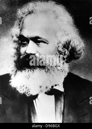 Karl Marx (1818-1883) Vater des modernen Kommunismus. Deutsche politische, soziale und ökonomische Theoretiker. Aus einem Foto. Stockfoto