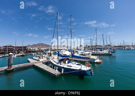 Marina Rubicon, Playa Blanca, Lanzarote, Kanarische Inseln, Spanien Stockfoto