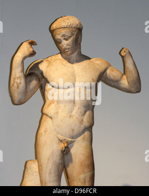 "Kew Gardens Hermes'. Statue des Hermes, dem schutzgott der Sporthalle. Roman, 1. Jahrhundert ANZEIGE Kopie eines griechischen Originals von330-300 BC. Stockfoto