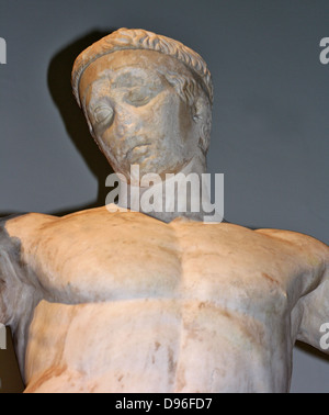 "Kew Gardens Hermes'. Statue des Hermes, dem schutzgott der Sporthalle. Roman, 1. Jahrhundert ANZEIGE Kopie eines griechischen Originals von330-300 BC. Stockfoto