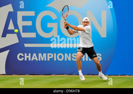 Benjamin Becker (Deutschland) bei den Aegon Tennis Championship, Queens Club, London. 12. Juni 2013. Stockfoto