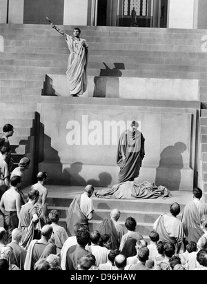 JULIUS CAESAR 1953 MGM Film mit Marlo Brando als Marcus Antonius Stockfoto