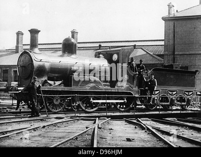 Midlands und Great Western Railway (Irland) 2: 4-0 Lok 'Rob Roy' gebaut von Neilson & Co. 1873. Zu fotografieren. Stockfoto