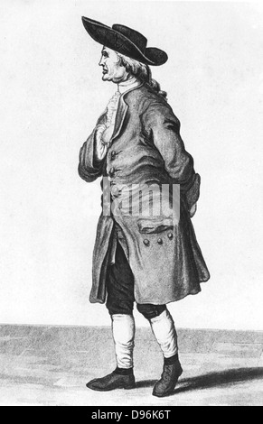 Henry Cavendish (1731-1810), englischer Philosoph und Chemiker. Cavendish Physical Laboratory, Cambridge, nach ihm benannt. Lithographie veröffentlicht c 1851 Stockfoto