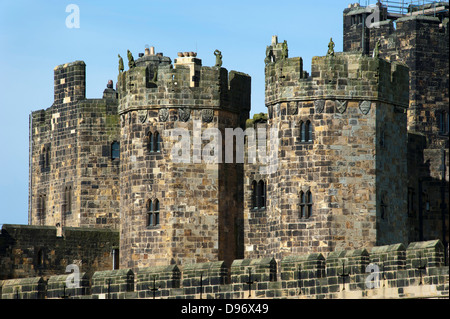 Alnwick Castle, Alnwick, Northumberland, England, Großbritannien, Europa, Harry Potter, Schloss, Alnwick Castle, Alnwick, Northu Stockfoto