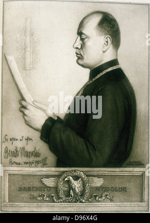 Italienischen faschistischen Diktator Benito Mussolini (1883-1945). Rom 1925. Stockfoto