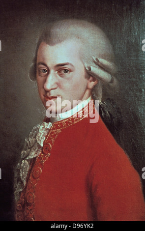 Wolfgang Amadeus Mozart (1756-1791), c1780. Österreichischer Komponist. Stockfoto