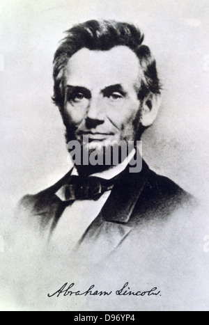 Abraham Lincoln (1809-1865), c 1865. Lincoln, der sechzehnte Präsident der Vereinigten Staaten von Amerika (1861-1865) ermordet wurde am 14. April 1865. Stockfoto