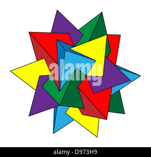 Geometrische Formen-optische Täuschung-Illustration Stockfoto