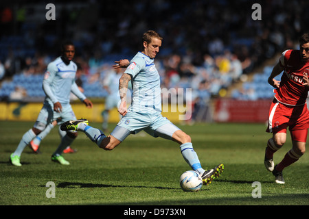 Carl Baker bei Coventry City FC gegen Leyton Orient, 20. April 2013. League One Spiel, Ricoh Arena Coventry, UK Stockfoto