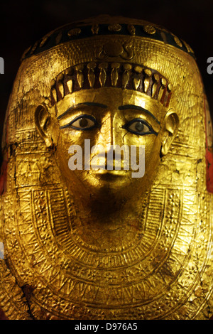 Fall von inneren Sarg der Nespamal, zeigt die Göttin Nut. 27-Dynastie, 12:00 Stockfoto