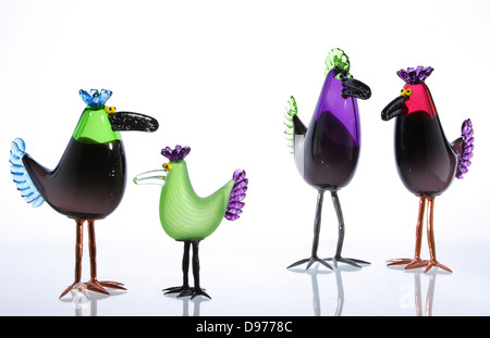 Cartoon Glas Vögel Stockfoto