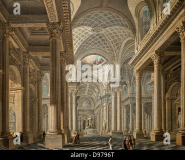 Pierre-Antoine Demachy L'Intérieur de l'Église De La Madeleine 1763 XVIII th CenturyCarnavalet Museum - Paris Stockfoto