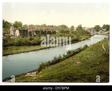 [Allington Castle und Fluss in der Nähe von Maidstone, England] (LOC) Stockfoto