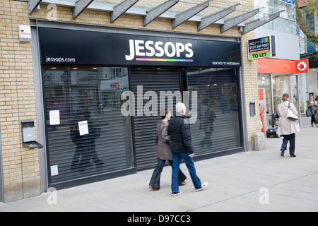 Geschlossen Jessops Shop Swindon, Wiltshire, England, UK Stockfoto