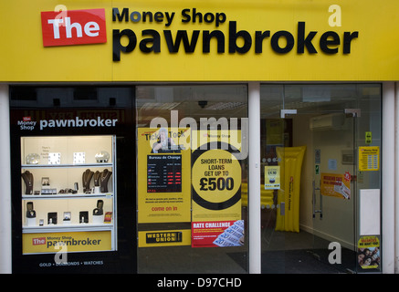 Geld Shop Pfandleiher Swindon, Wiltshire, England, UK Stockfoto