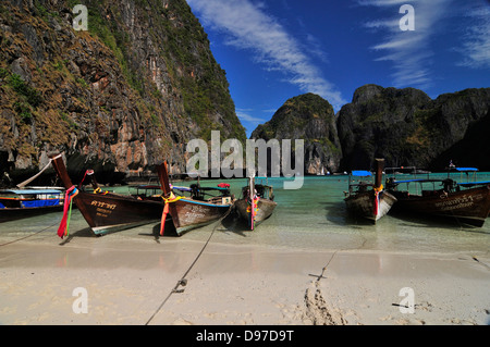 Maya Bay auf Koh Phi Phi Lee. Stockfoto