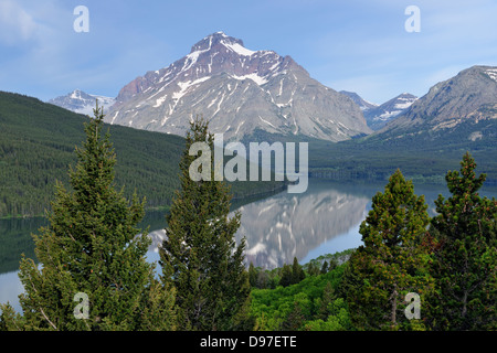 Untere zwei Medicine Lake Glacier National Park zwei Medizin-Sektor Montana USA Stockfoto