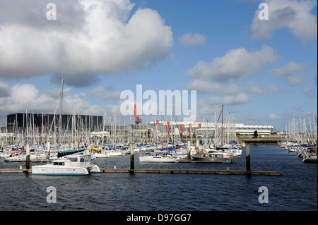 Cherbourg, Hafen, Marina, Manche, Region Basse-Normandie, Cotentin, Frankreich Stockfoto