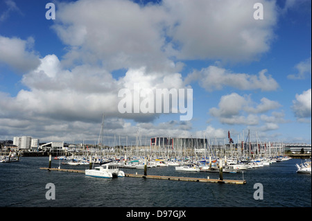 Cherbourg, Hafen, Marina, Manche, Region Basse-Normandie, Cotentin, Frankreich Stockfoto