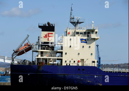 Fracht Bundesrepublik Miramichi in Cherbourg, Hafen, Manche, Region Basse-Normandie, Cotentin, Frankreich Stockfoto