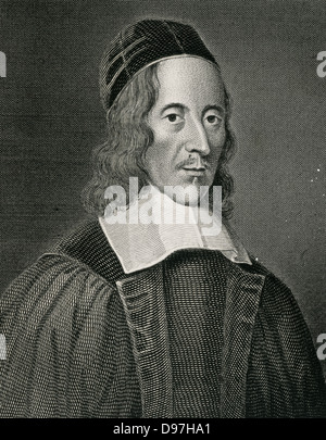 George Herbert (1593 – 1633). Welsh-geboren, englischer Dichter, Redner und anglikanischer Priester. Kupferstich, 18. Jahrhundert. Stockfoto