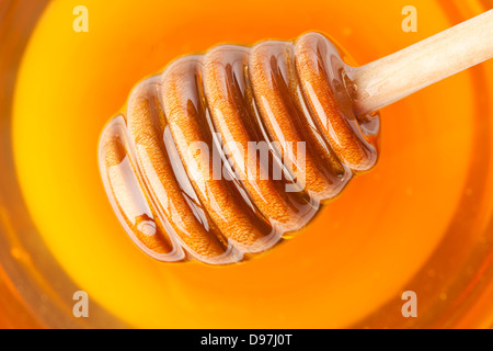 Golden Bio-Honig gegen einen Hintergrund Stockfoto