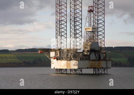 Galaxy 1 Aufbocken Öl-Bohrinsel Invergordon Cromarty Firth Stockfoto