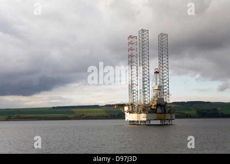 Galaxy 1 Aufbocken Öl-Bohrinsel Invergordon Cromarty Firth Stockfoto