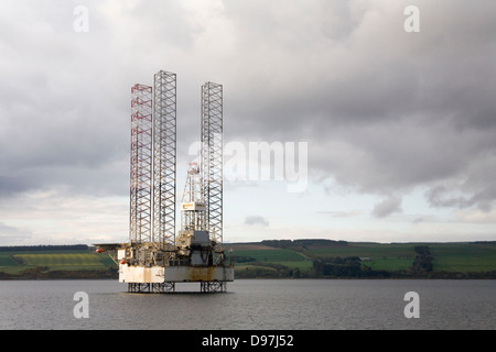 Galaxy 1 Aufbocken Öl-Bohrinsel Invergordon Cromarty Firth Stockfoto