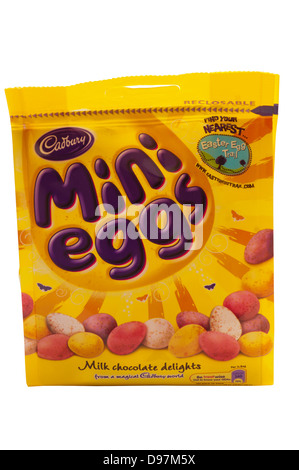 Ein Paket von Cadbury Mini Eiern. Stockfoto