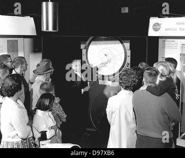 NASA Space Exhibit Interior, NASA's first major attempt to tell the Story of the US Space Program graphisch, Century 21 Exhibition, Seattle, Washington Stockfoto