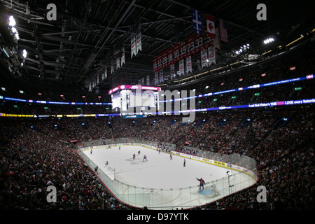 Montreal Canadiens Hockey-Spiel im Bell Centre. Stockfoto