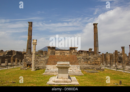 Der Tempel des Apollo ist ein Tempel der griechischen und römischen Gott Apollo in der antiken römischen Stadt Pompeji, Italien gewidmet. Stockfoto