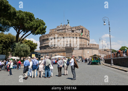 Das Mausoleum des Hadrian, normalerweise bekannt als Castel Sant'Angelo Stockfoto