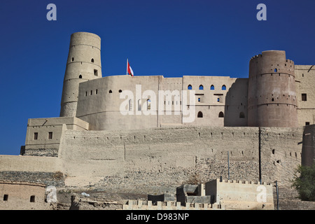 Bahla, Festung Hisn Tamah, inmitten der Stadtmauer liegt im 17. Jahrhundert vermutlich aus dem Stamm der die Nabhani auf eine Stockfoto