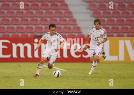 (L, R)  Shinji Okazaki, Hiroki Sakai (JPN), 11. Juni 2013 - Fußball / Fußball: FIFA WM Brasilien 2014 asiatische Qualifikation Finale Runde Gruppe B zwischen Irak 0-1 Japan Al-Arabi Stadium, Doha, Katar.  (Foto von YUTAKA/AFLO SPORT) Stockfoto