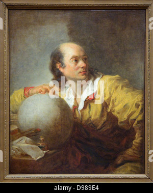 Jean-Honoré Fragonard Joseph Jérôme Lefrançois de Lalande, Astronom Öl auf Leinwand 1767 Petit Palais Museum Paris - Frankreich Stockfoto