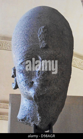 Kopf von eine kolossale Statue von König Amenhotep III 1391-1353 v. Chr. (18. Dynastie), die aus der Großen Emir von seinem totentempel in Theben Stockfoto