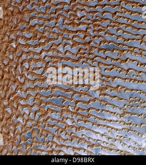 Delhi ist die zweitgrößte Metropole in Indien, mit einer Bevölkerung von 16 Millionen. Im Norden Indiens an den Ufern des Yamuna Flusses, Delhi hat den Status eines föderativ verwalteten Gebiet der Union. Innerhalb Es ist das Viertel von Neu Delhi, Indiens Hauptstadt. Delhi ist eine der ältesten kontinuierlich bewohnten in der Welt zitiert, mit Spuren menschlicher Besiedlung aus dem zweiten Jahrtausend vor Christus. Das Bild vom 22. September 2003 erworben wurde, umfasst eine Fläche von 30,6 x 34,8 km entfernt, und ist in der Nähe von 28,6 Grad nördlicher Breite befindet, 77,2° Ost. Stockfoto