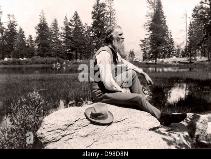 John Muir (1838-1914) Scottish - amerikanische Naturforscher, Ingenieur, Schriftsteller und Pionier der Erhaltung geboren. Für die Erhaltung der uns Wüste einschließlich Yosemite Valley und Sequoia National Park geworben. Gründer des Sierra Club. Foto. Stockfoto