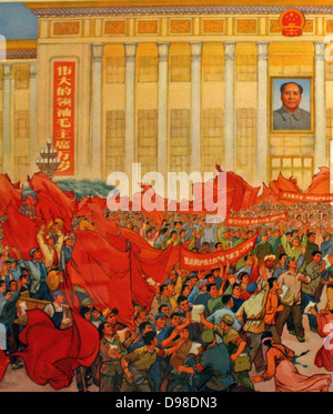 Mao Zedong (1893-1976).  Folgen Sie Worte des Vorsitzenden Mao, werden Sie Nachfolger der Revolution zu. Stockfoto