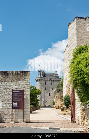 Château Chinon im Loire-Tal, Frankreich Stockfoto